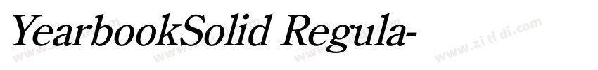 YearbookSolid Regula字体转换